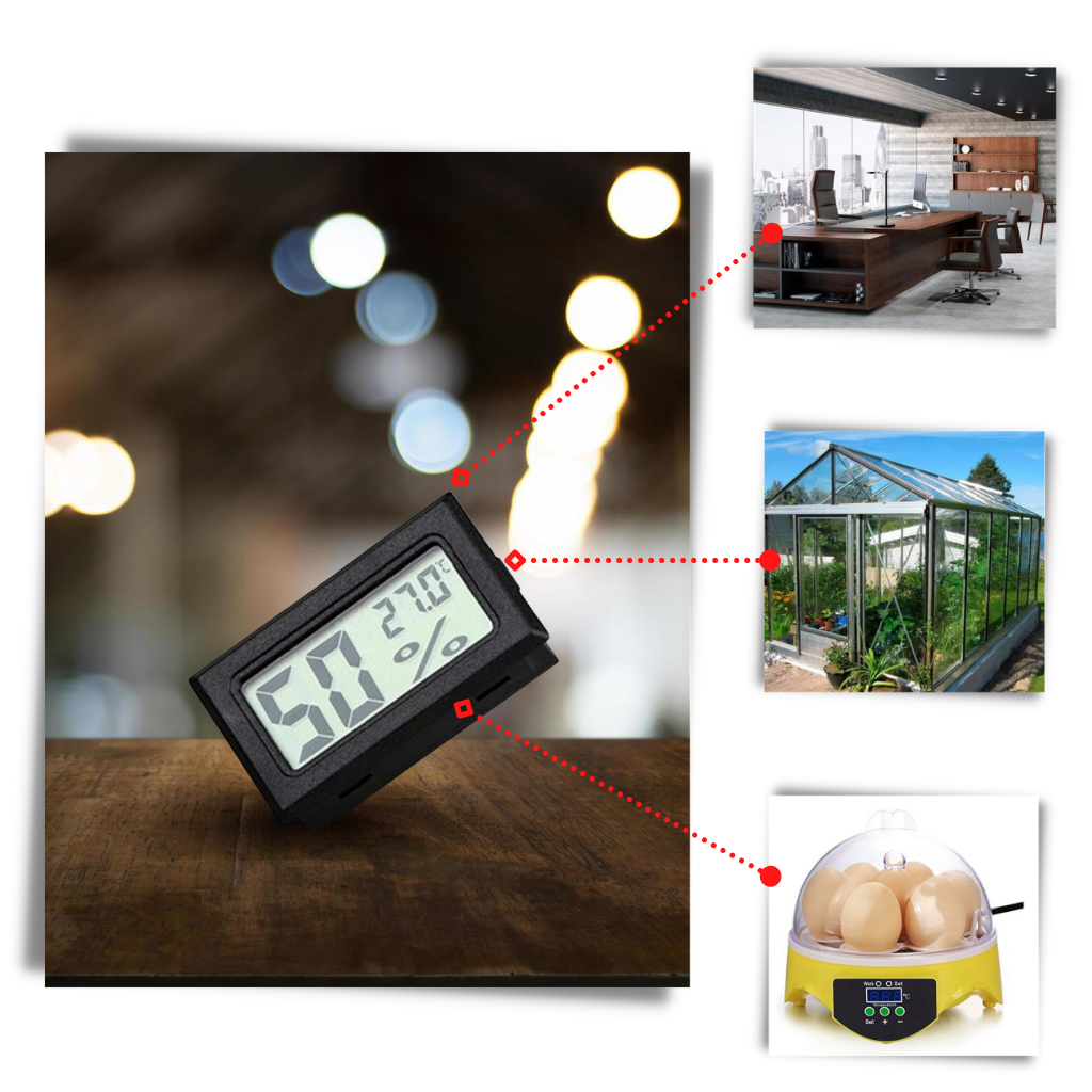 Mini digital LCD-hygrometer Termometer - Ozerty