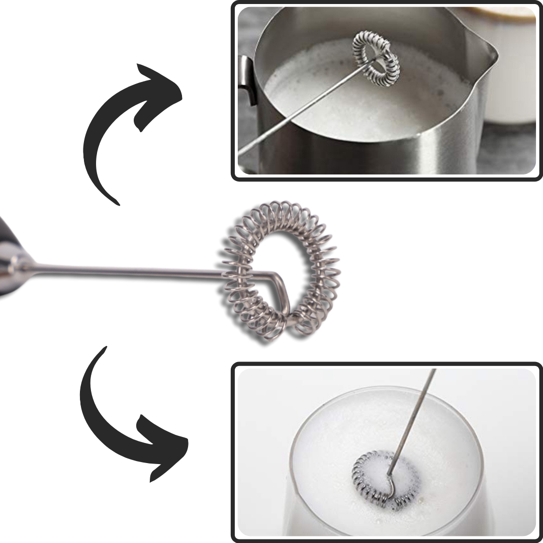 Elektrisk handhållen mjölkskummare med hållare - Ozerty