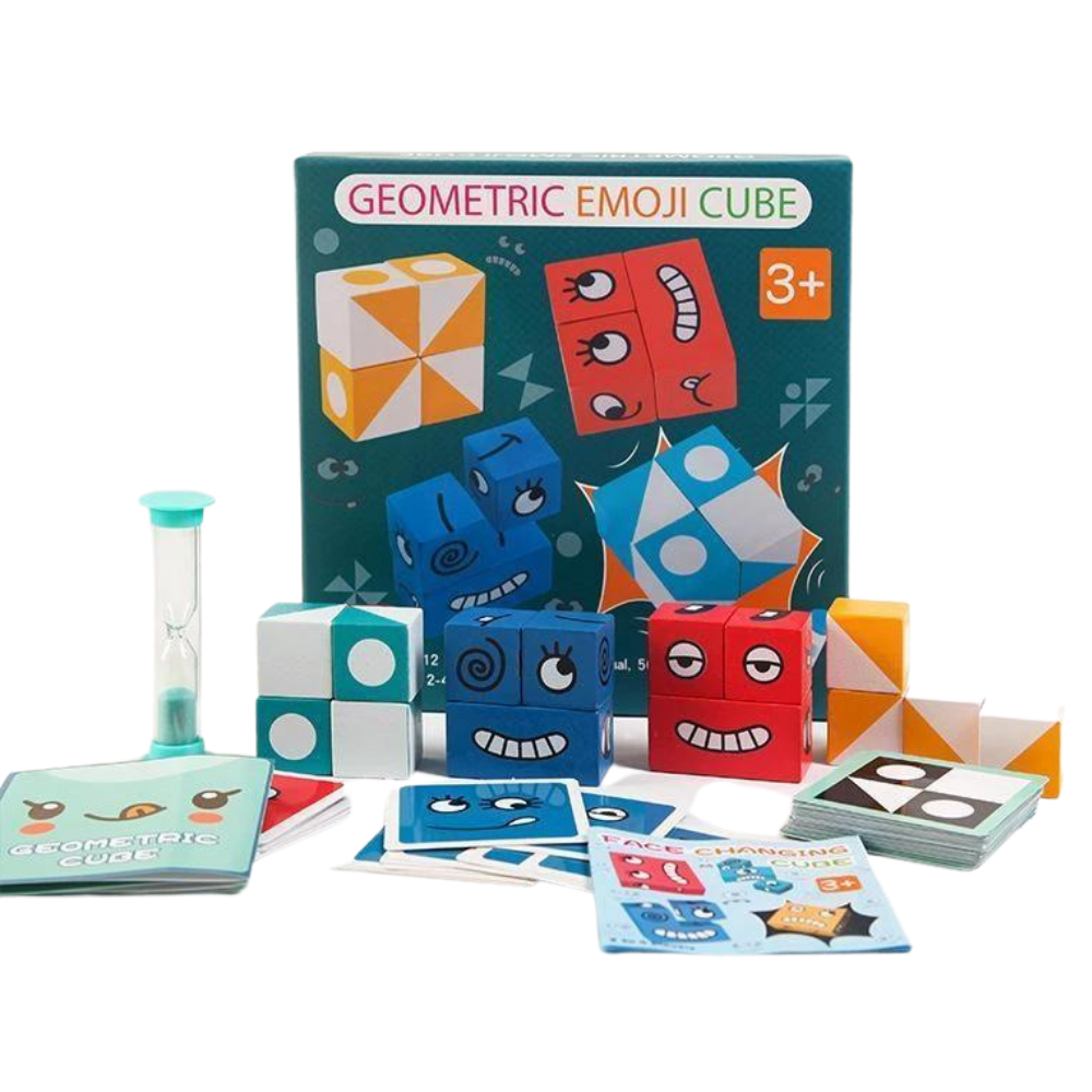 Montessori Magisk Kub Emoji-spel - Ozerty