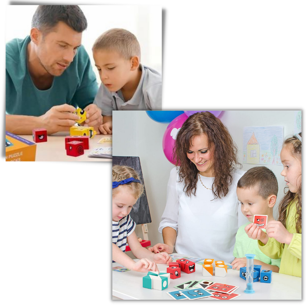 Montessori Magisk Kub Emoji-spel - Ozerty