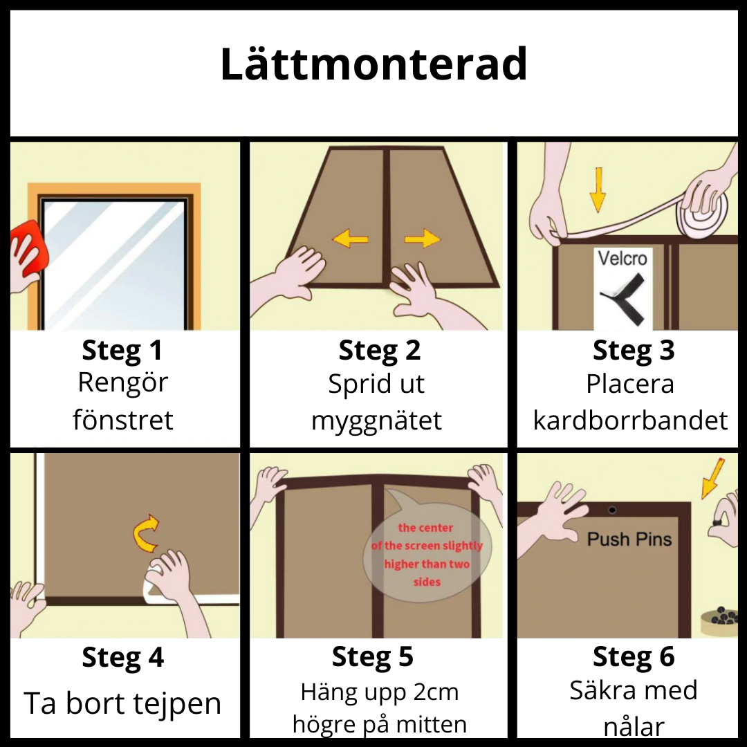 Magnetisk myggnätsdörr - Ozerty