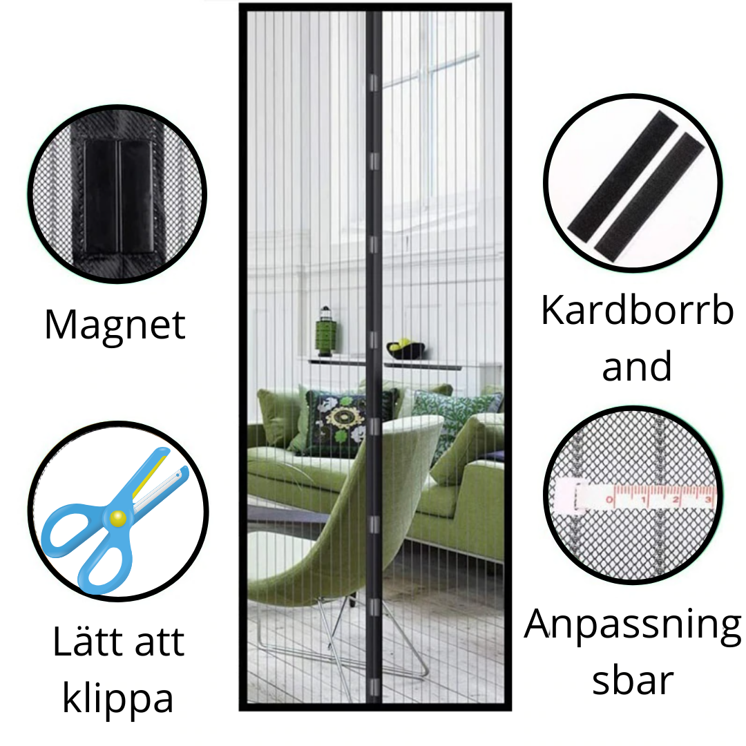 Magnetisk myggnätsdörr - Ozerty