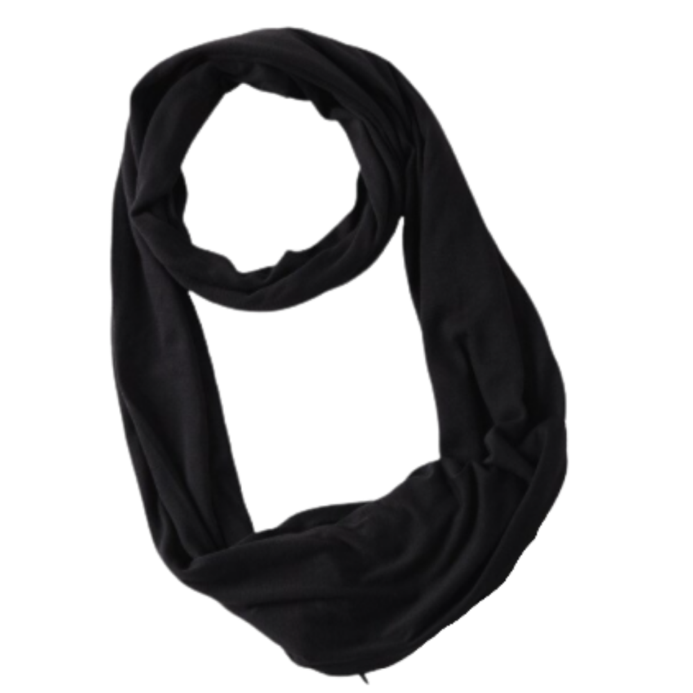 Warm scarf with hidden pocket