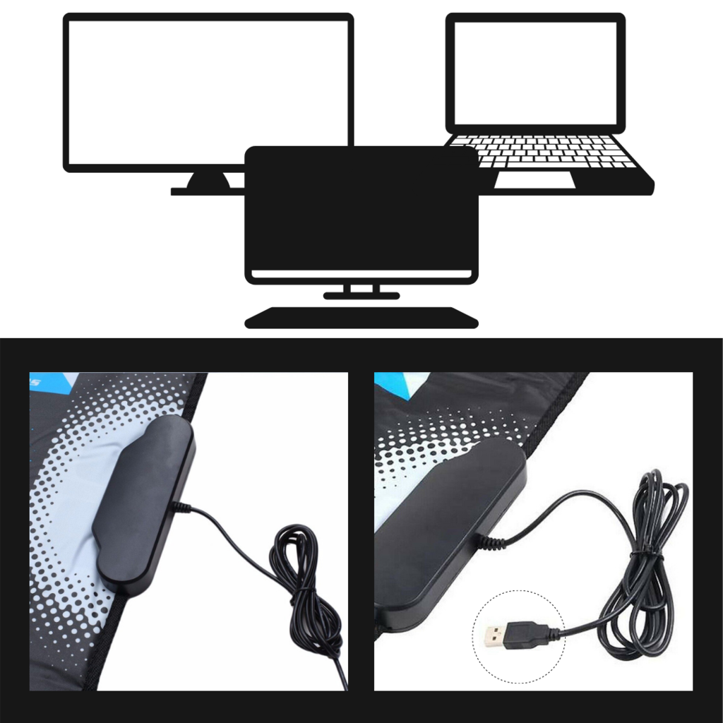 Glidfri dansmatta med USB - Ozerty