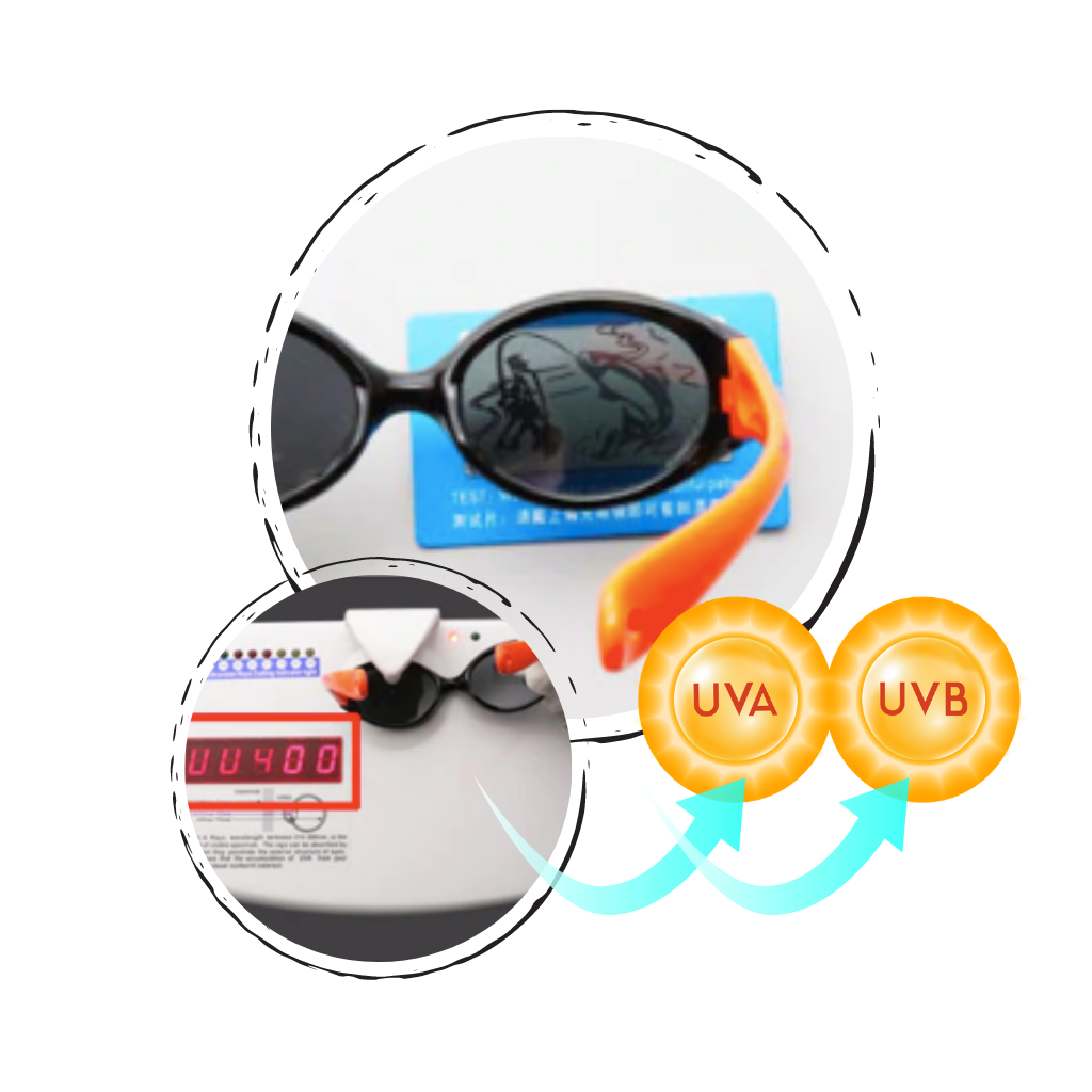 Polariserade solglasögon för barn med snöre för åldrarna 0 - 3 år