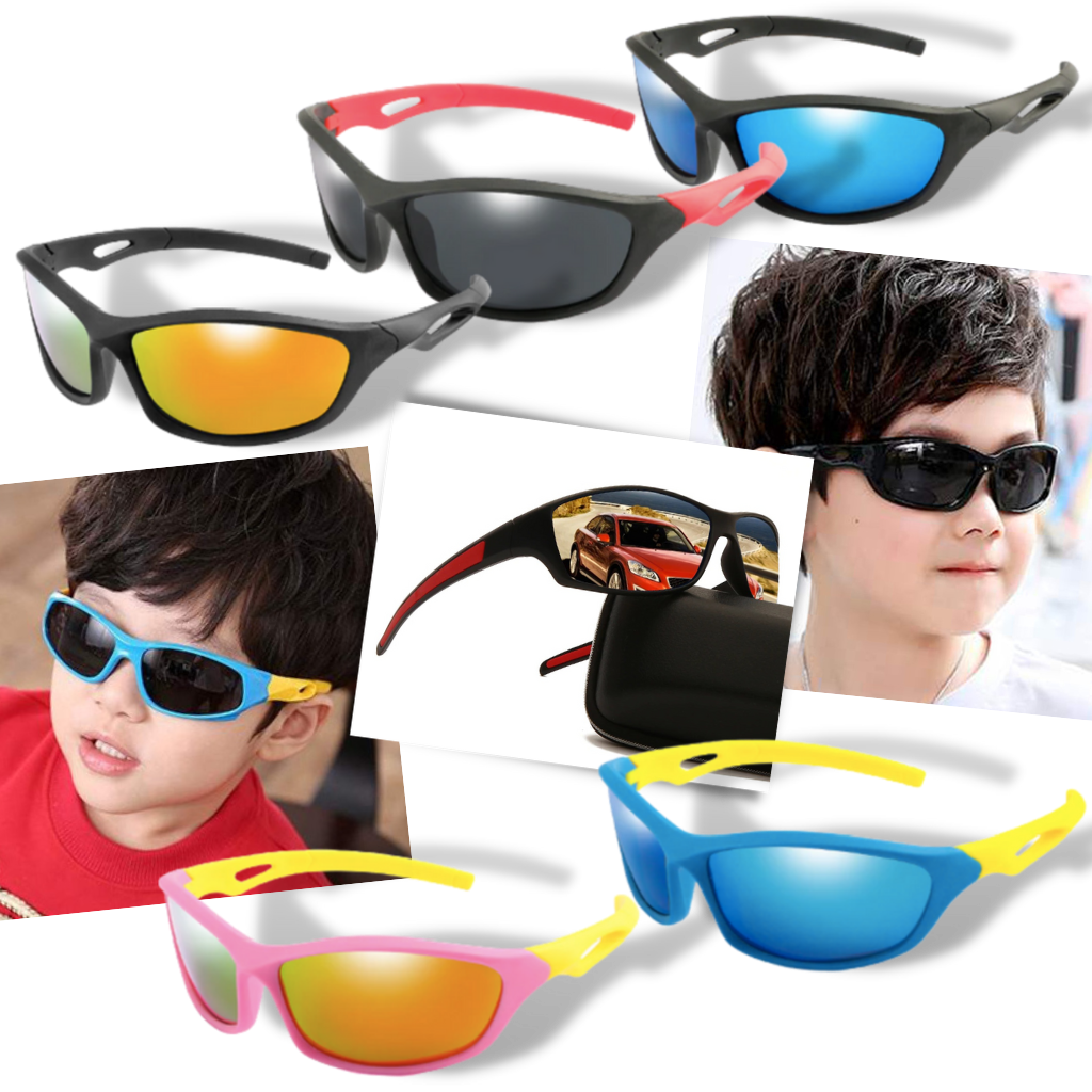 Kids Polarized Sports Sunglasses Rubber Goggles for Girls Boys Kids