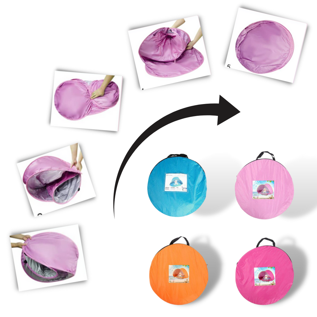 Bärbart strandtält för barn med minipool - Ozerty