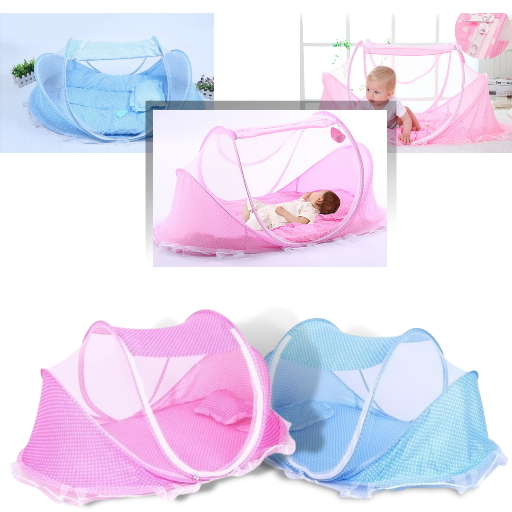 Bärbar babysäng med myggnät - Ozerty