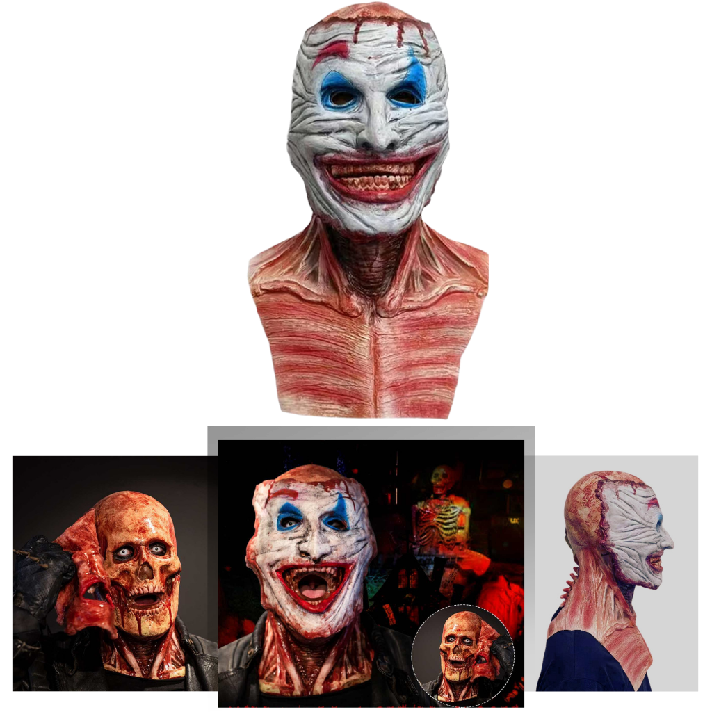 Realistisk Halloween Skräck dubbelmask  - Ozerty