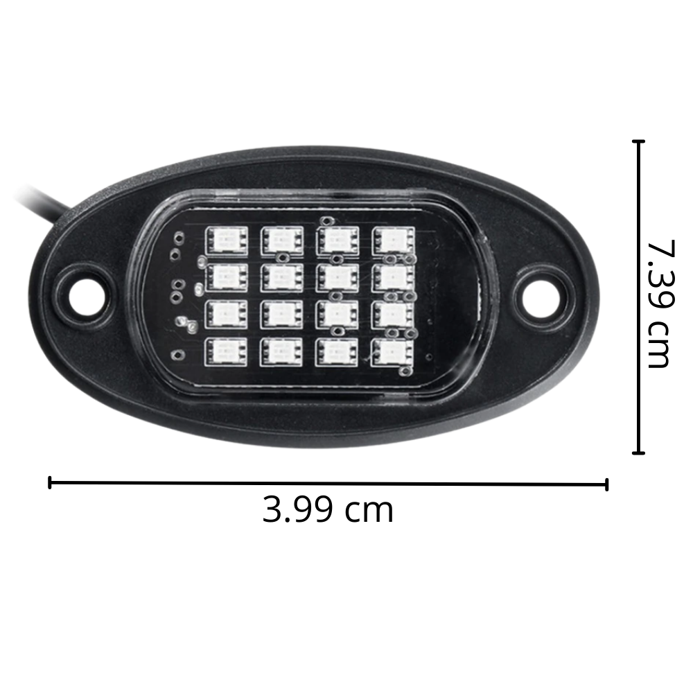 Paket med 8 RGB-lampor för fordon - Ozerty