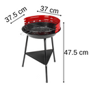 Bärbar rund BBQ kolgrill - Ozerty