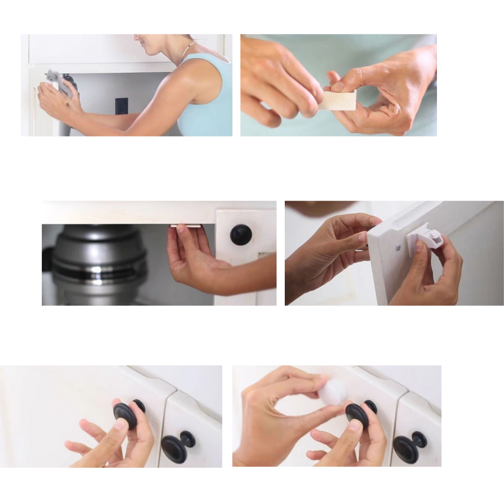 Magnetiska skåpslås med barnsäkerhet - Ozerty