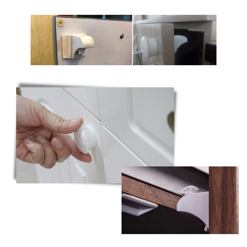 Magnetiska skåpslås med barnsäkerhet - Ozerty