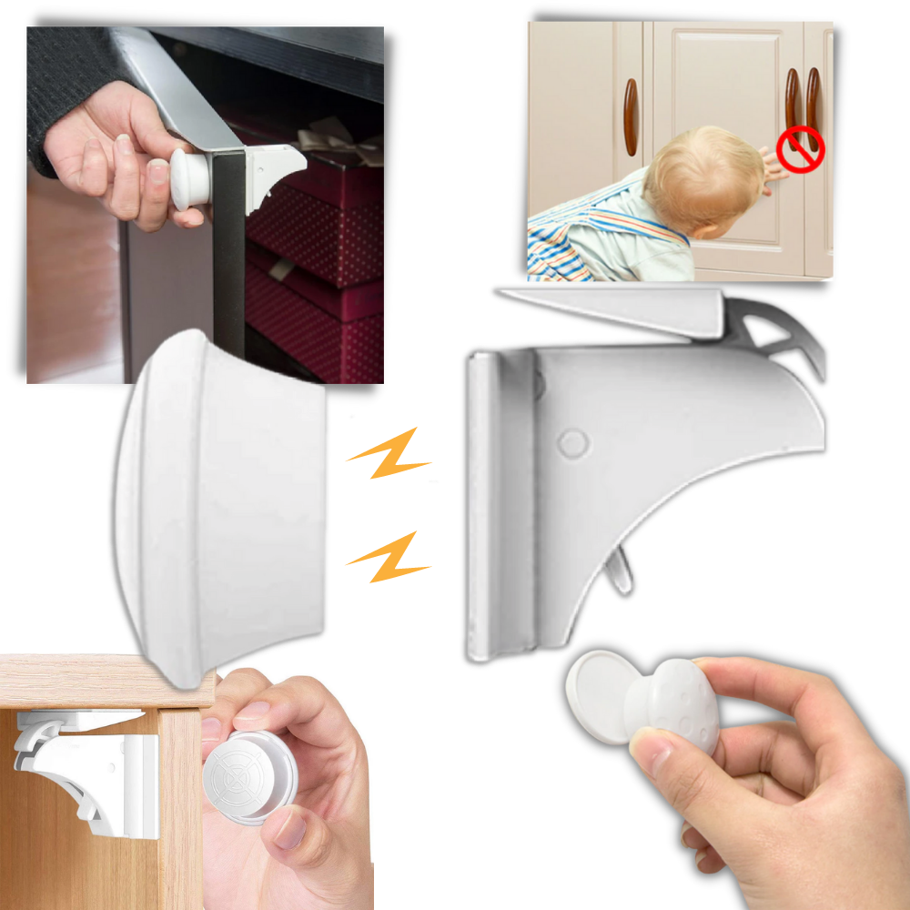 Magnetiska skåpslås med barnsäkerhet - Ozerty