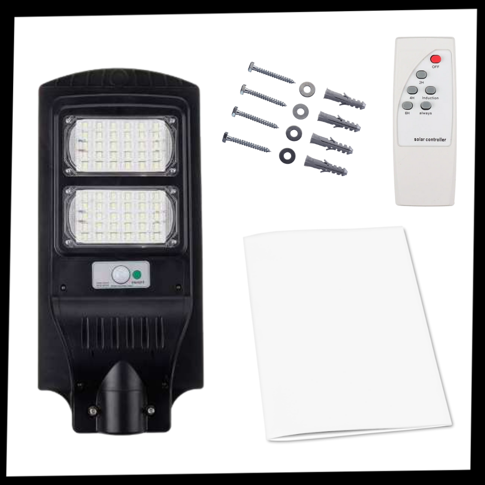 Solcellsdriven LED lampa med rörelsedetektor - Ozerty