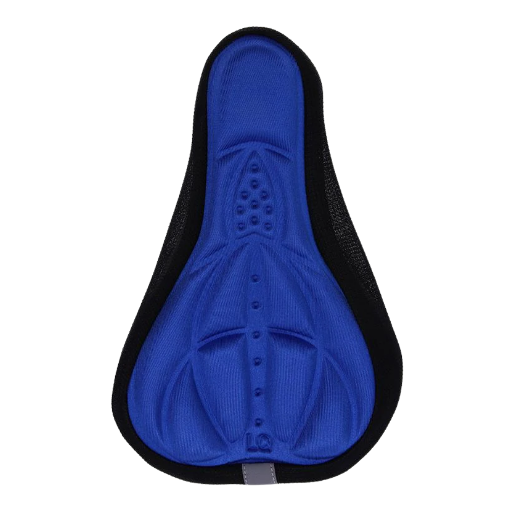 Cover with silicone gel padding for bicycle saddle