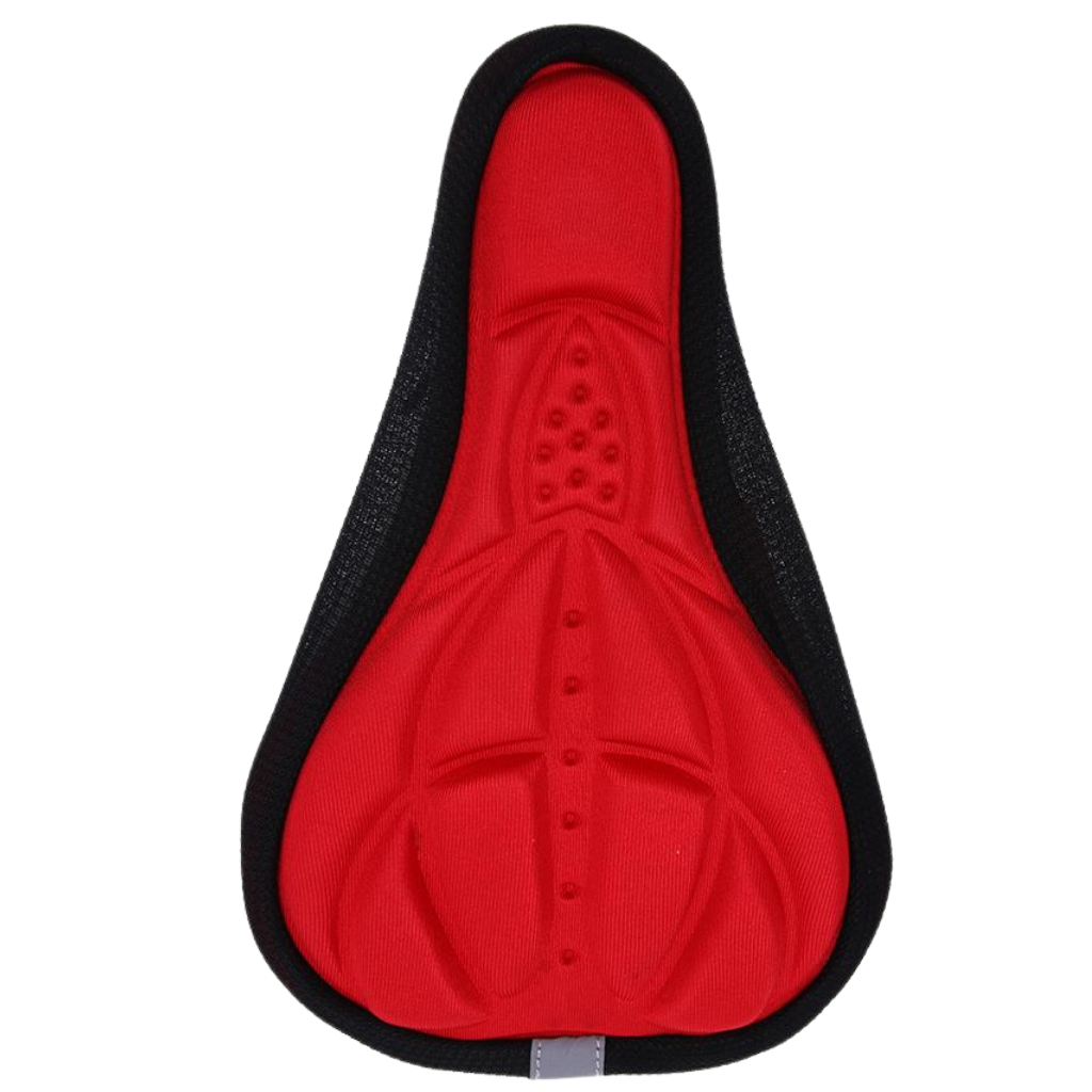Cover with silicone gel padding for bicycle saddle