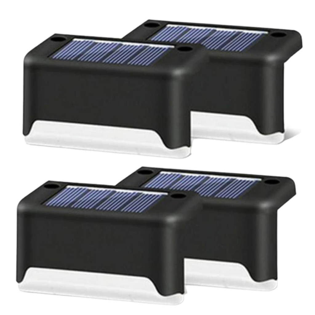 Solcellsdrivna LED-lampor för trappor (4 st) - Ozerty