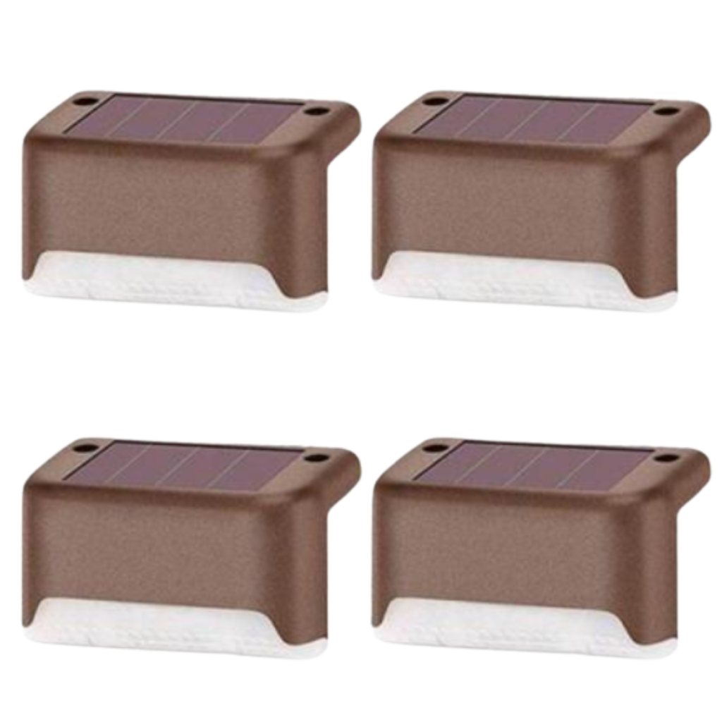 Solar-powered LED lights for stairs (4 pcs)