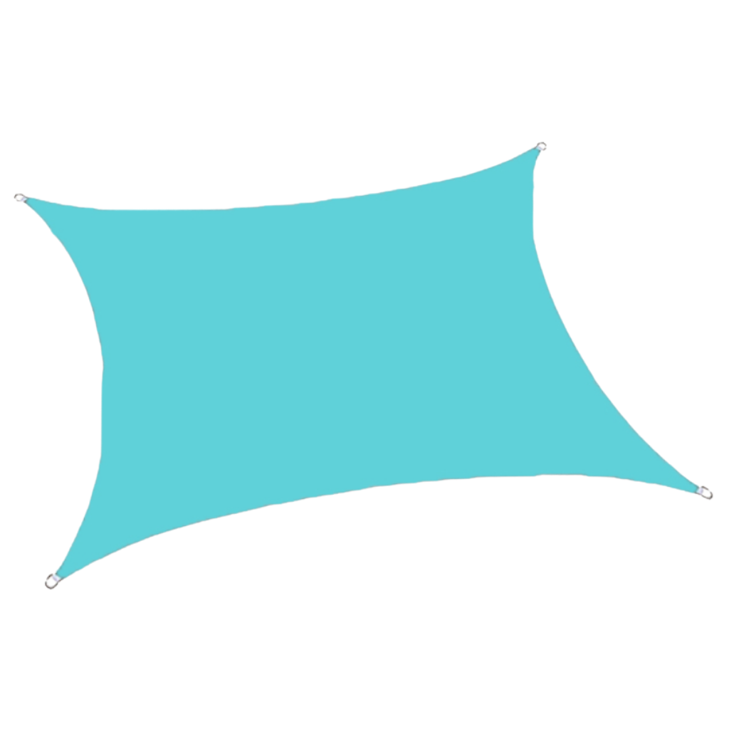 Weatherproof rectangular sun protection sail