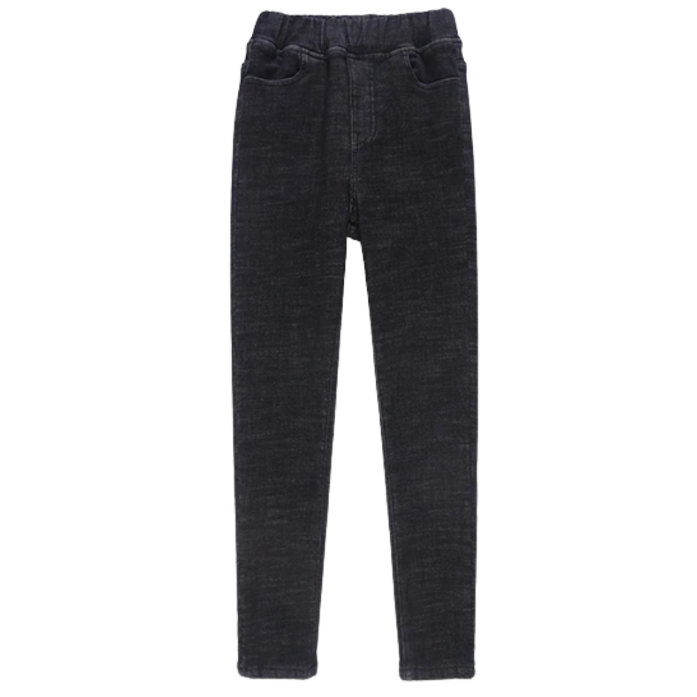 Jeggings med termisk fleece för kvinnor - Ozerty