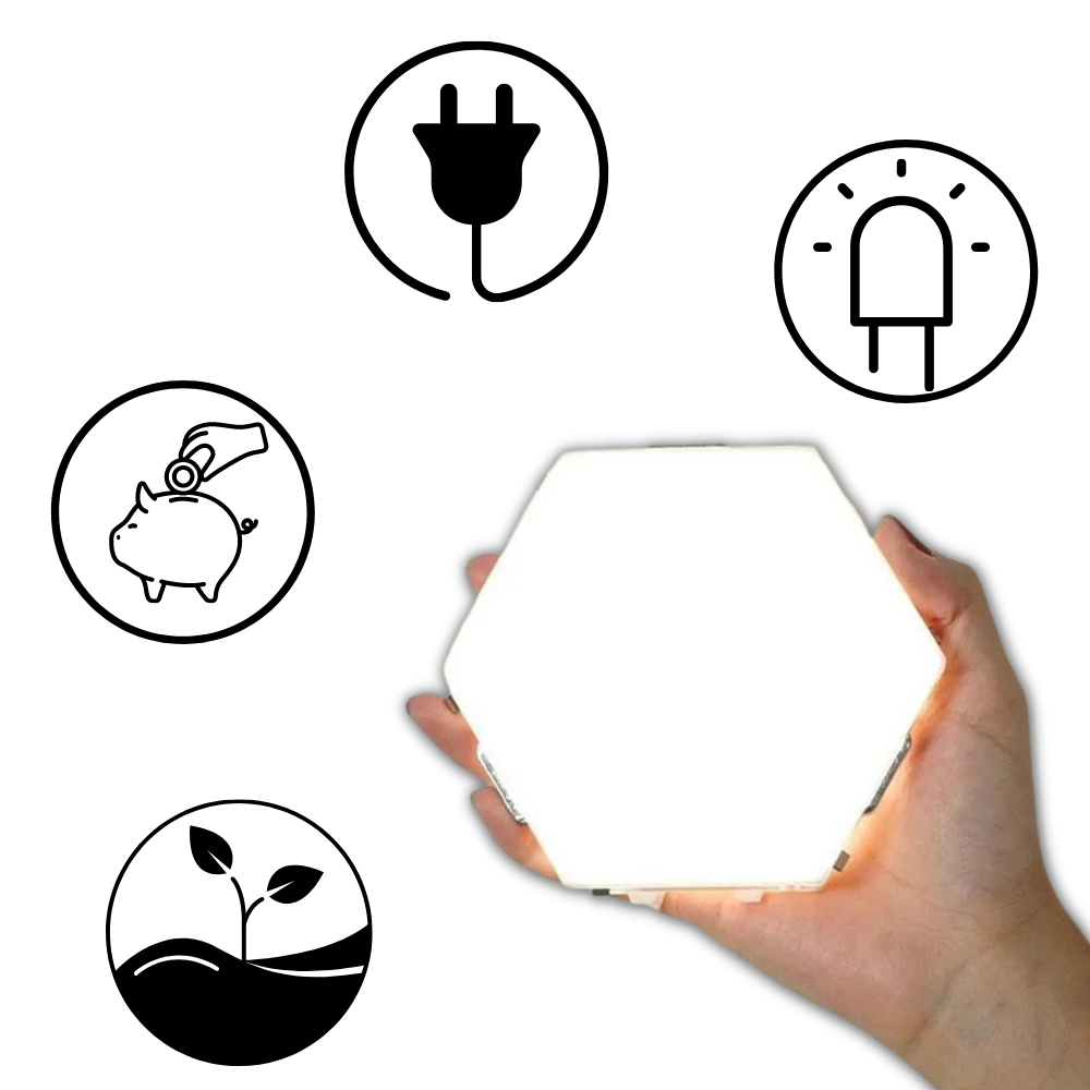 Förpackning med 3 modulära beröringskänsliga lampor - Ozerty