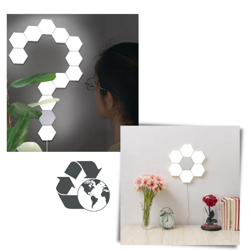 Förpackning med 3 modulära beröringskänsliga lampor - Ozerty