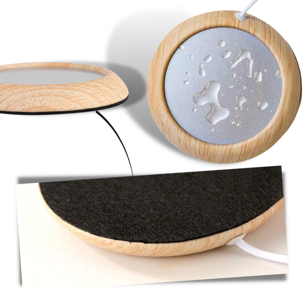 Elektrisk USB koppvärmare i trä - Ozerty