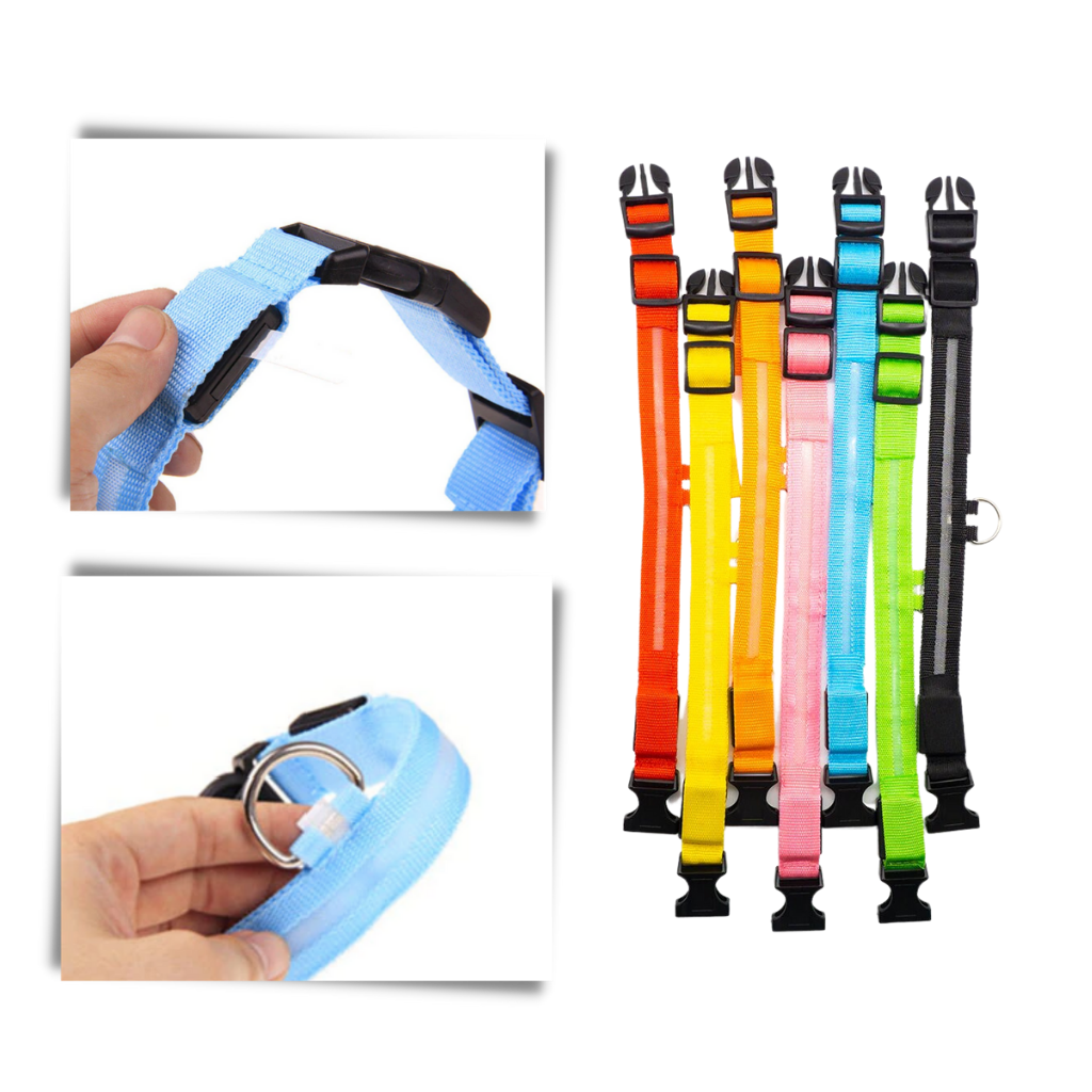 USB-laddningsbart LED-ljushalsband för husdjur - Ozerty