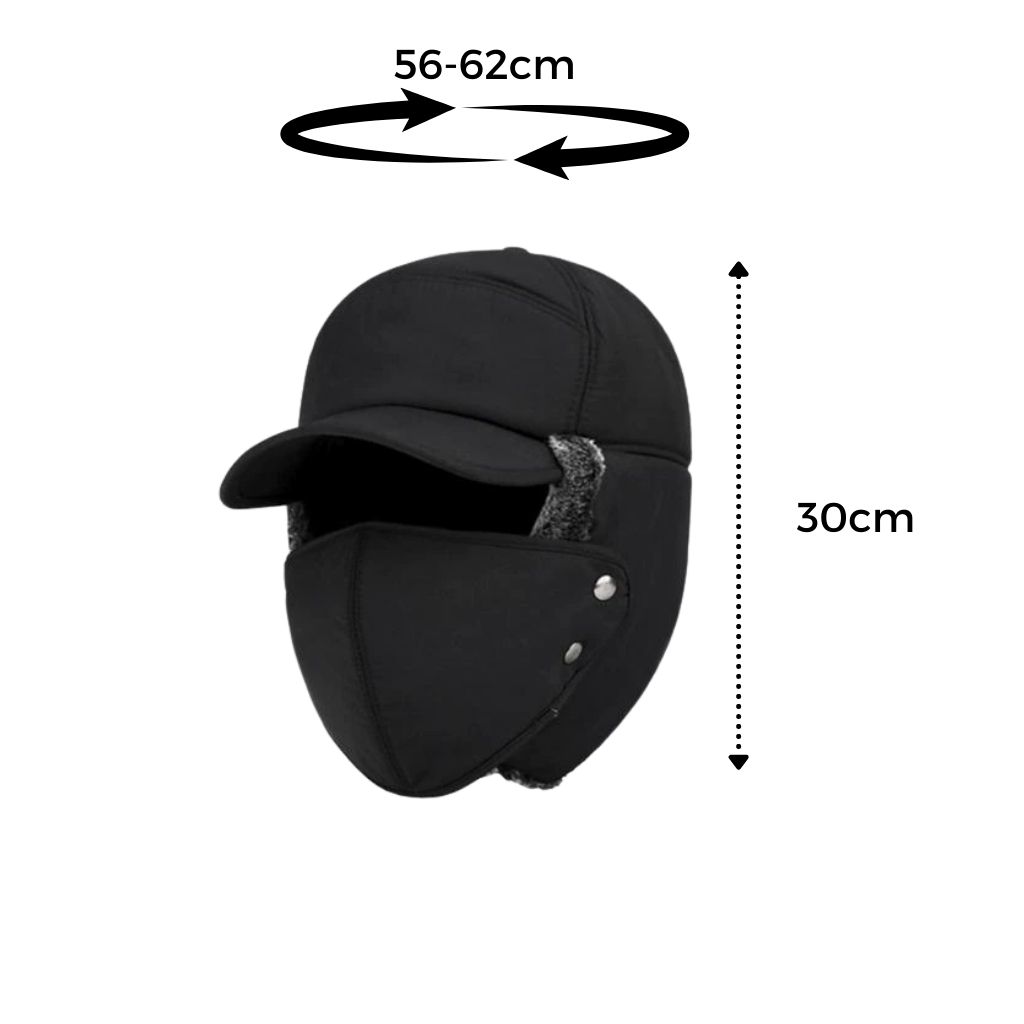 Unisex öron- och ansiktsskydd med hatt - Ozerty
