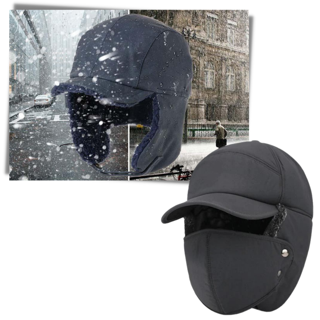 Unisex öron- och ansiktsskydd med hatt - Ozerty
