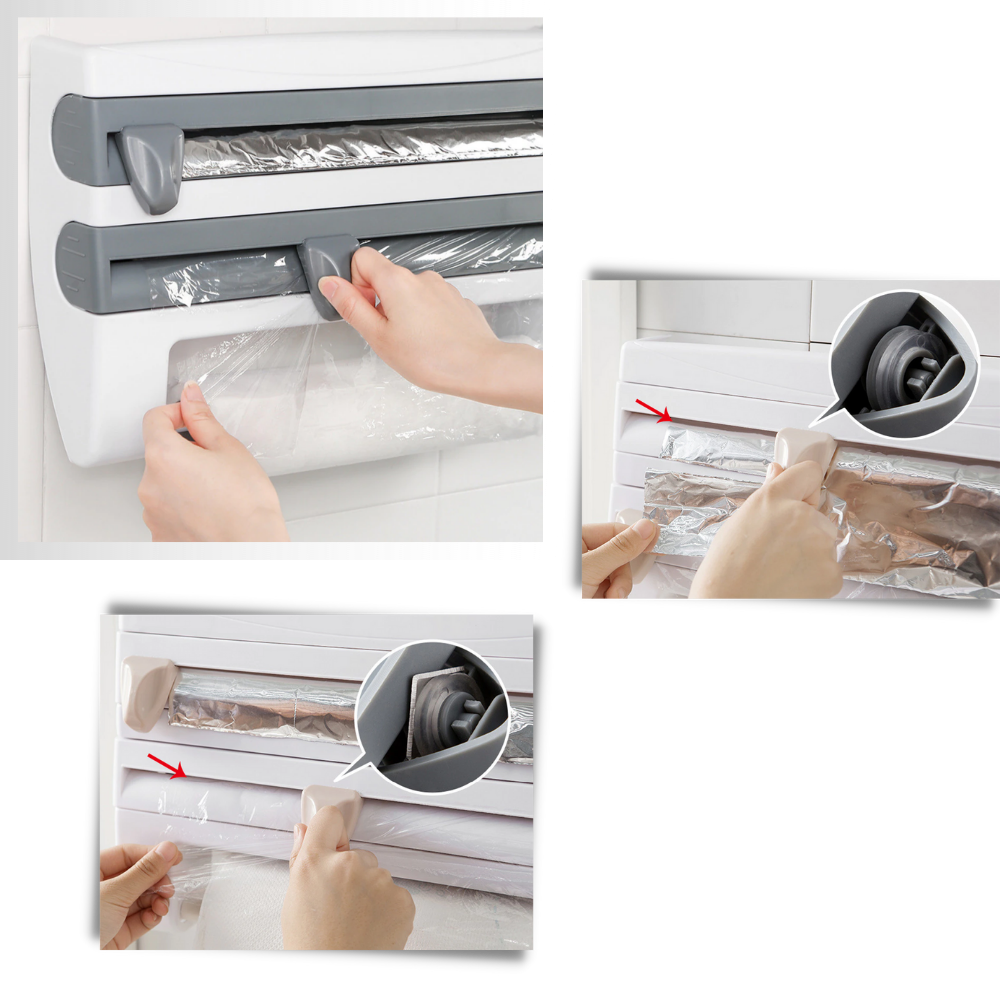 4-i-1 väggmonterad hållare för kök - Ozerty