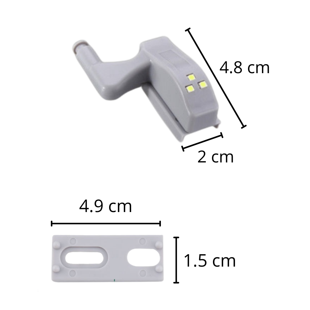 Paket med 3 LED-lampor för gångjärn - Ozerty