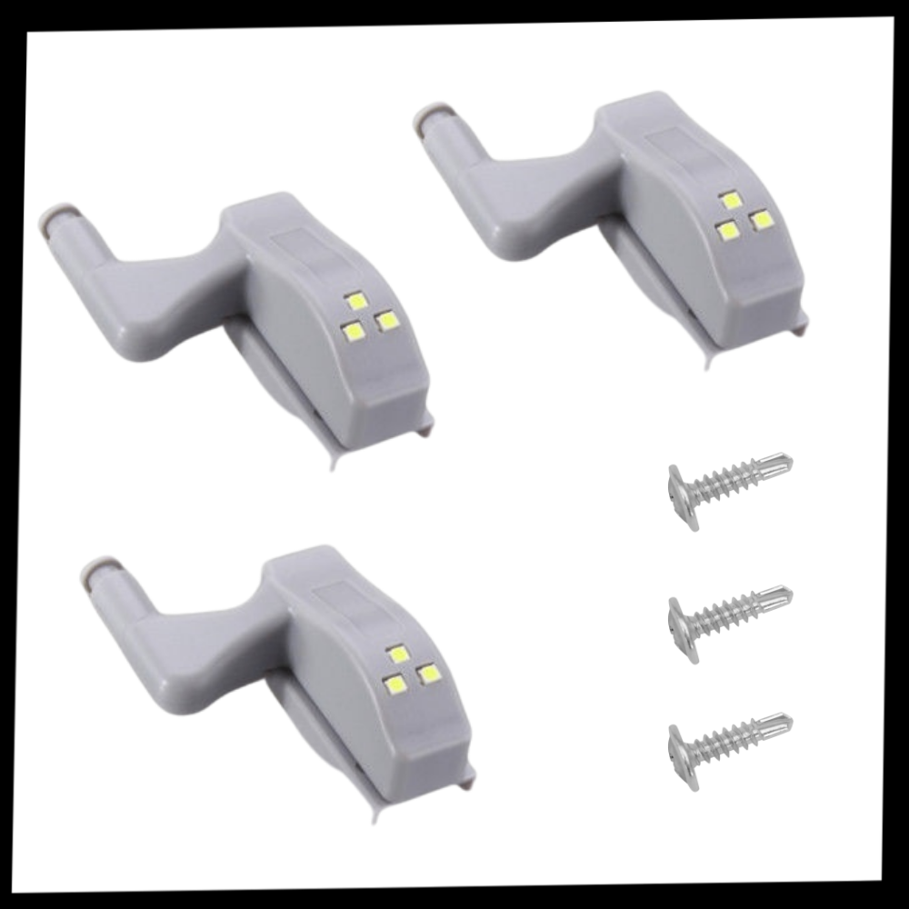 Paket med 3 LED-lampor för gångjärn - Ozerty