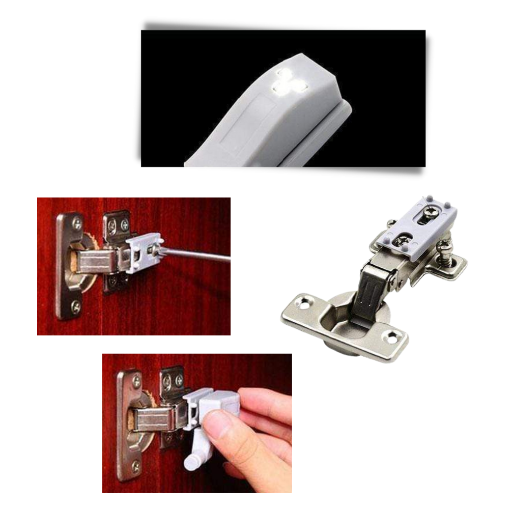 Paket med 3 LED-lampor för gångjärn - Ozerty