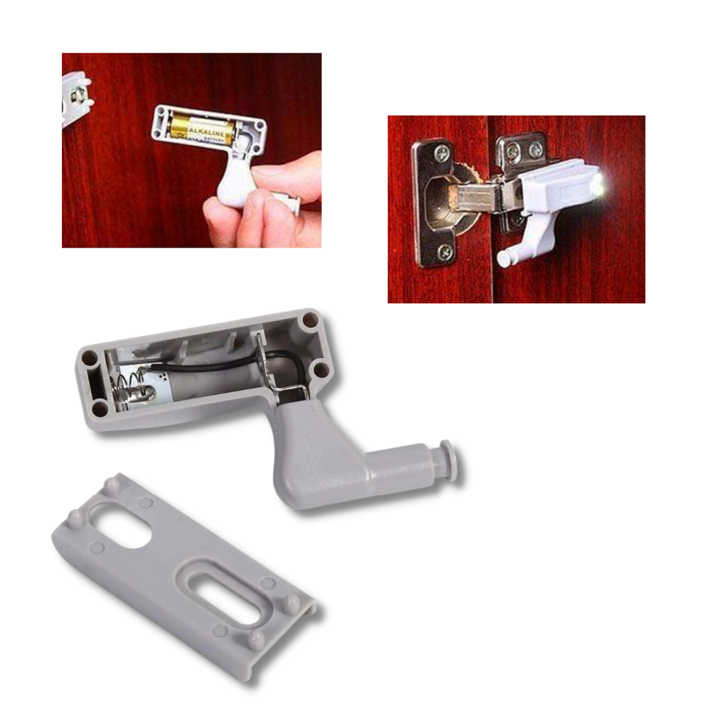 Paket med 3 LED-lampor för gångjärn - Ozerty