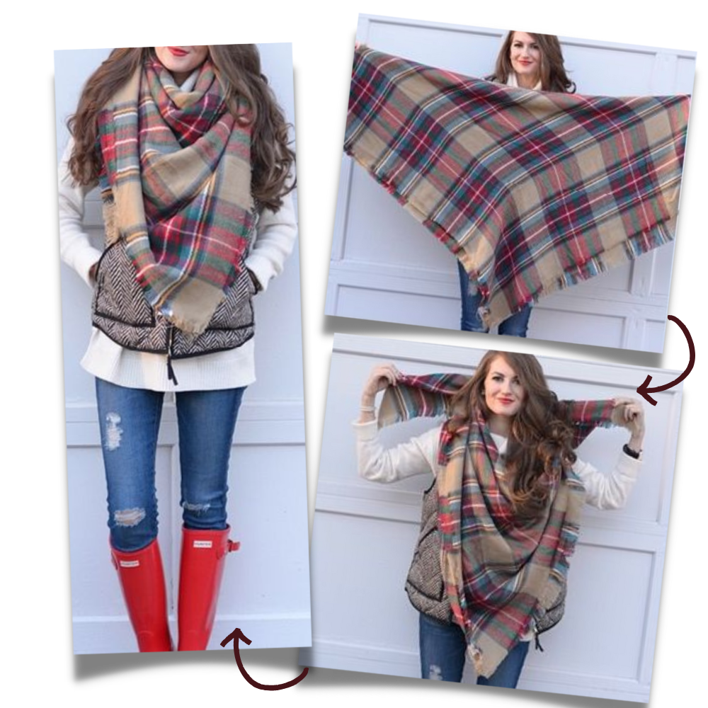 Rutig kashmir halsduk mohair - Ozerty