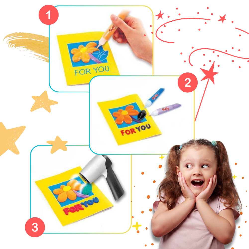 3D Poppande Bubbel Popcorn Penna - Ozerty
