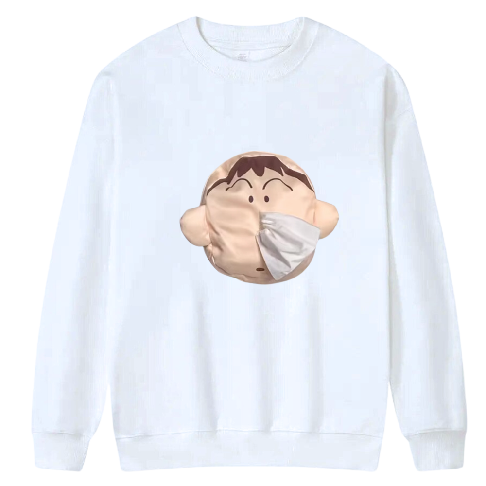 3D Shin Chan Carry Paper Shirt -Vit sweatshirt - Ozerty