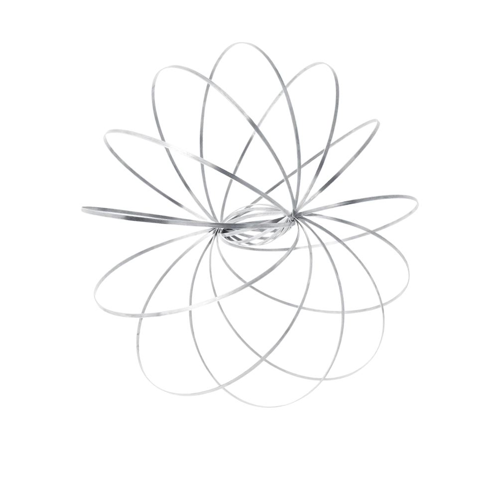 3D spiralfjäder i rostfritt stål -Silver - Ozerty