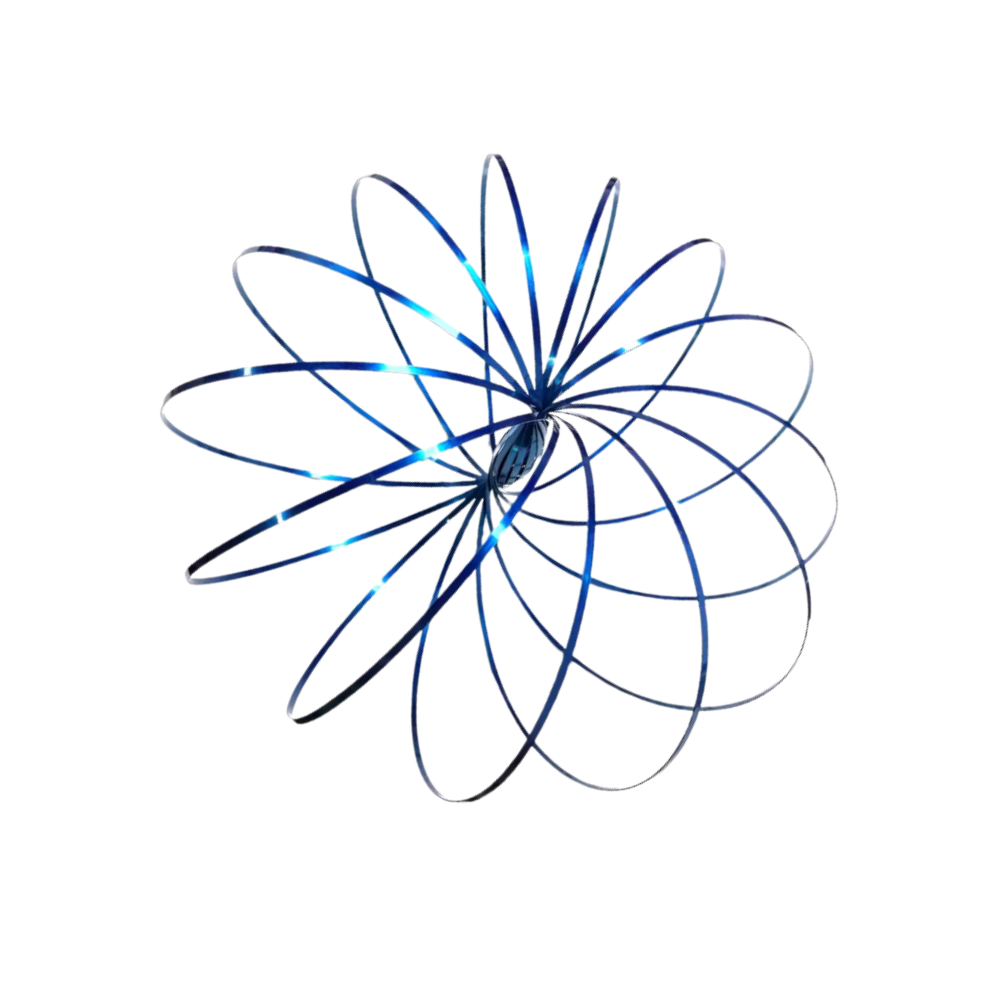 3D spiralfjäder i rostfritt stål -Himmelblå - Ozerty