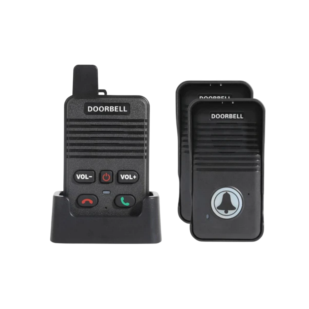 Dörrklocka med walkie talkie -1 Sändare/2 Mottagare - Ozerty
