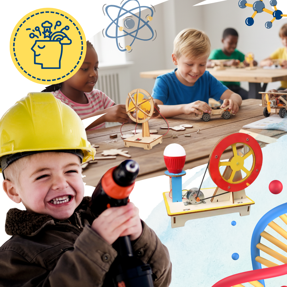 Monteringsbar vetenskapsleksak i trä - Ozerty