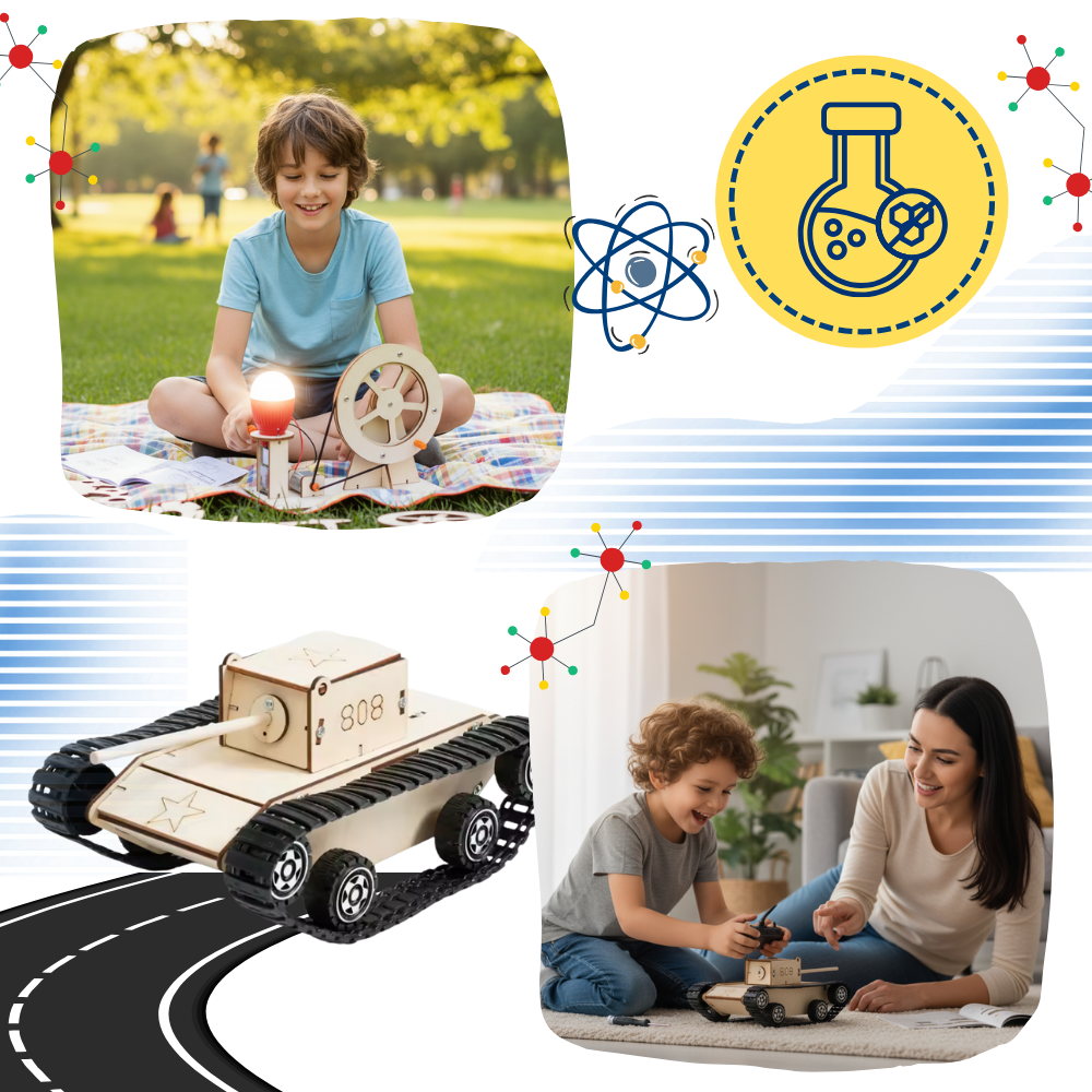 Monteringsbar vetenskapsleksak i trä - Ozerty