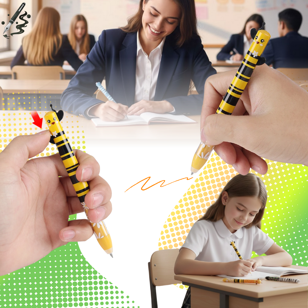 Festliga värmesuddbara pennor med djurmotiv - Ozerty