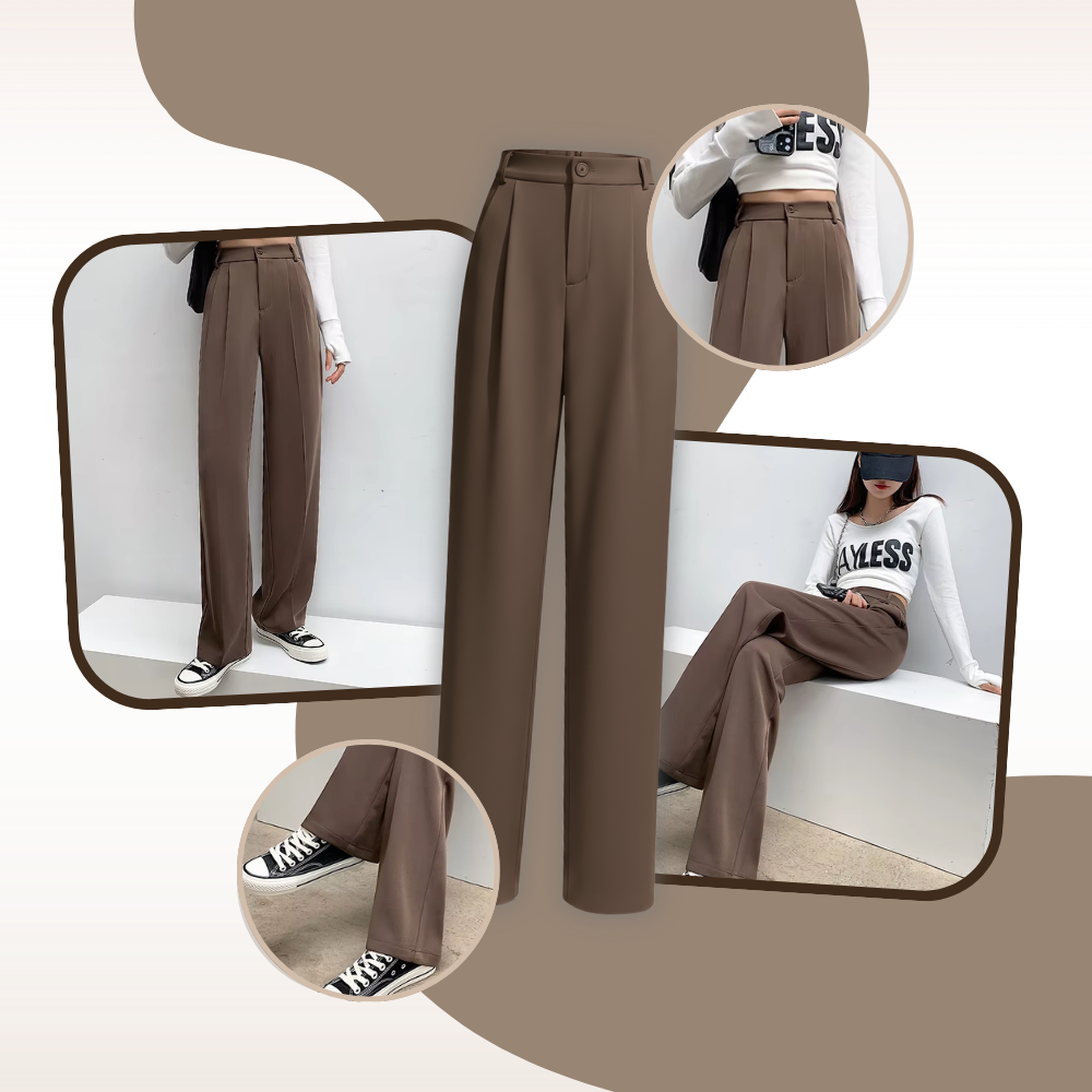 Chic Composure byxor med vida ben - Ozerty