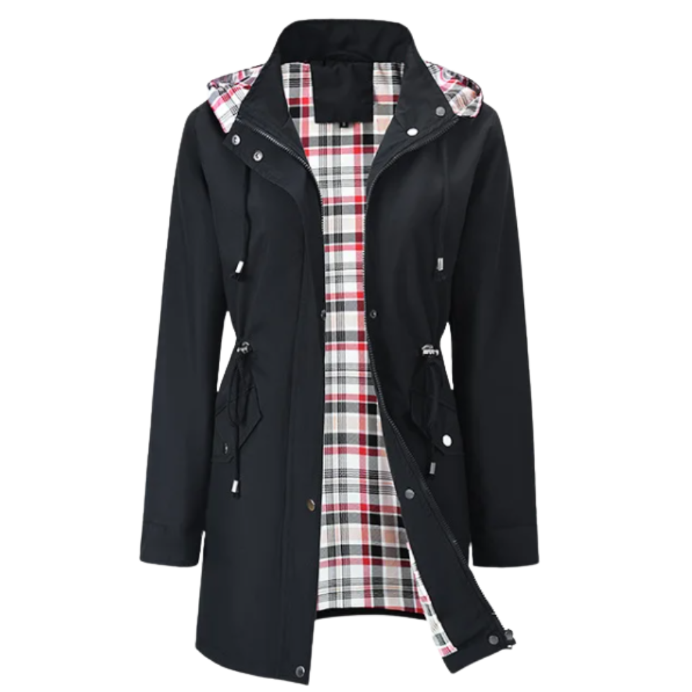 Chic Vattentät Trenchcoat -Svart - Ozerty