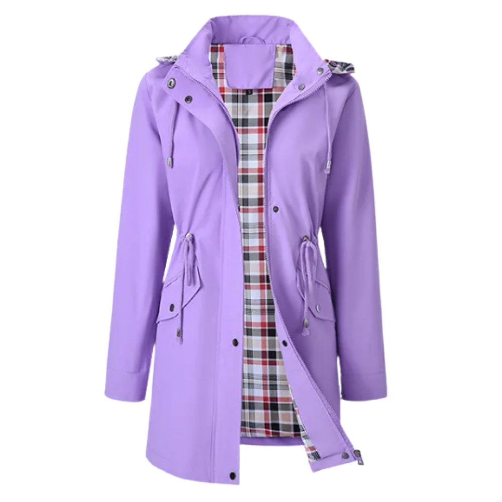 Chic Vattentät Trenchcoat -Lila - Ozerty