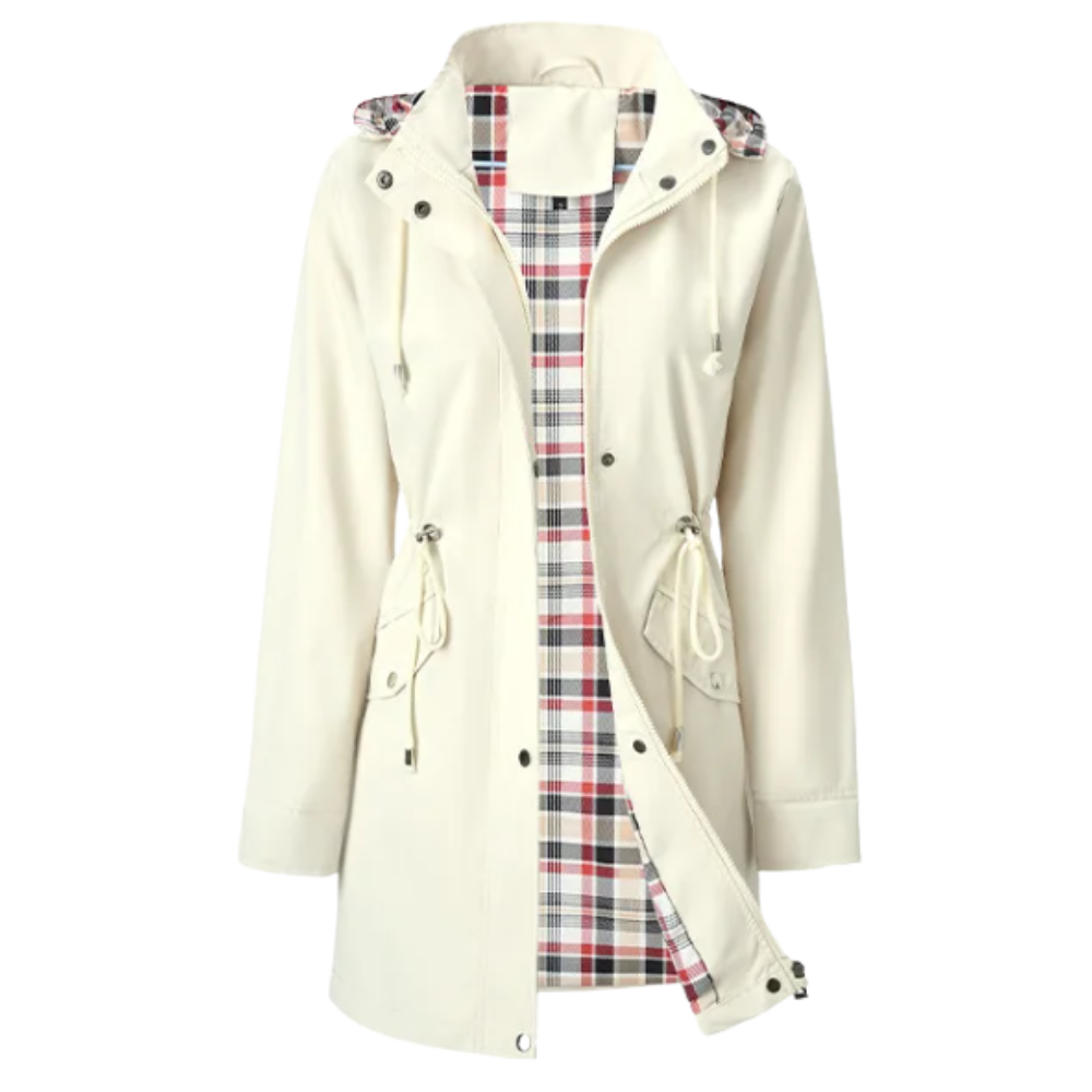 Chic Vattentät Trenchcoat -Vit - Ozerty