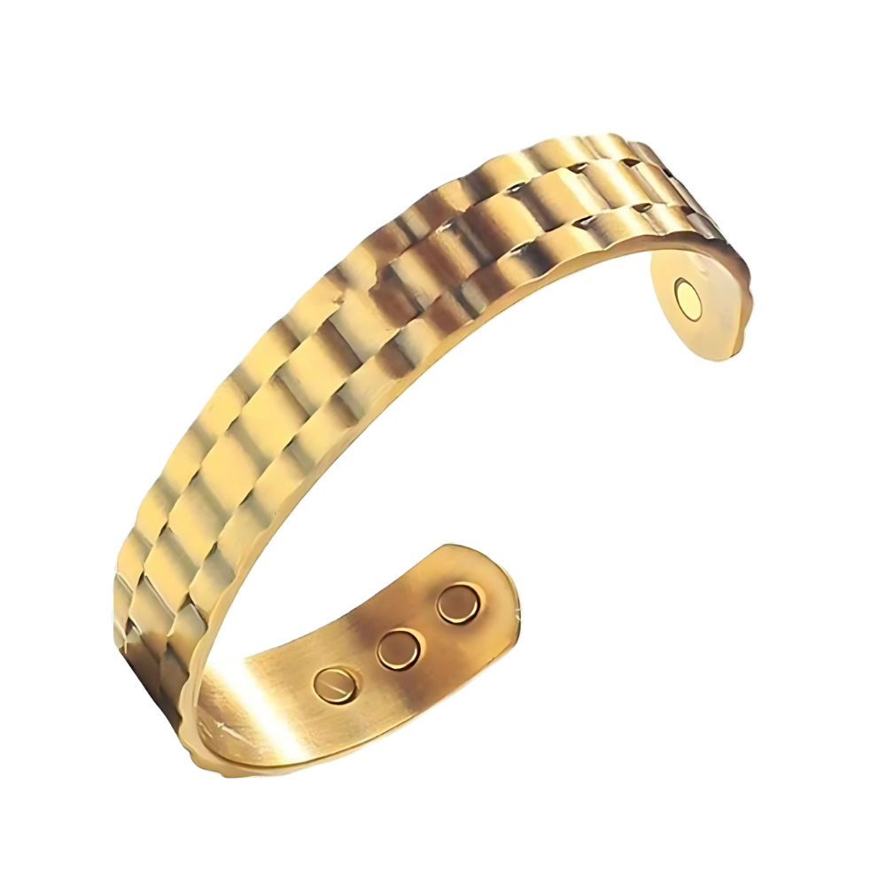 Armband i koppar med magnetisk terapi -Guld - Ozerty